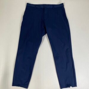 Rhone Commuter Pants Slim Navy Blue Stretch Wrinkle‎ Resistant Size 32